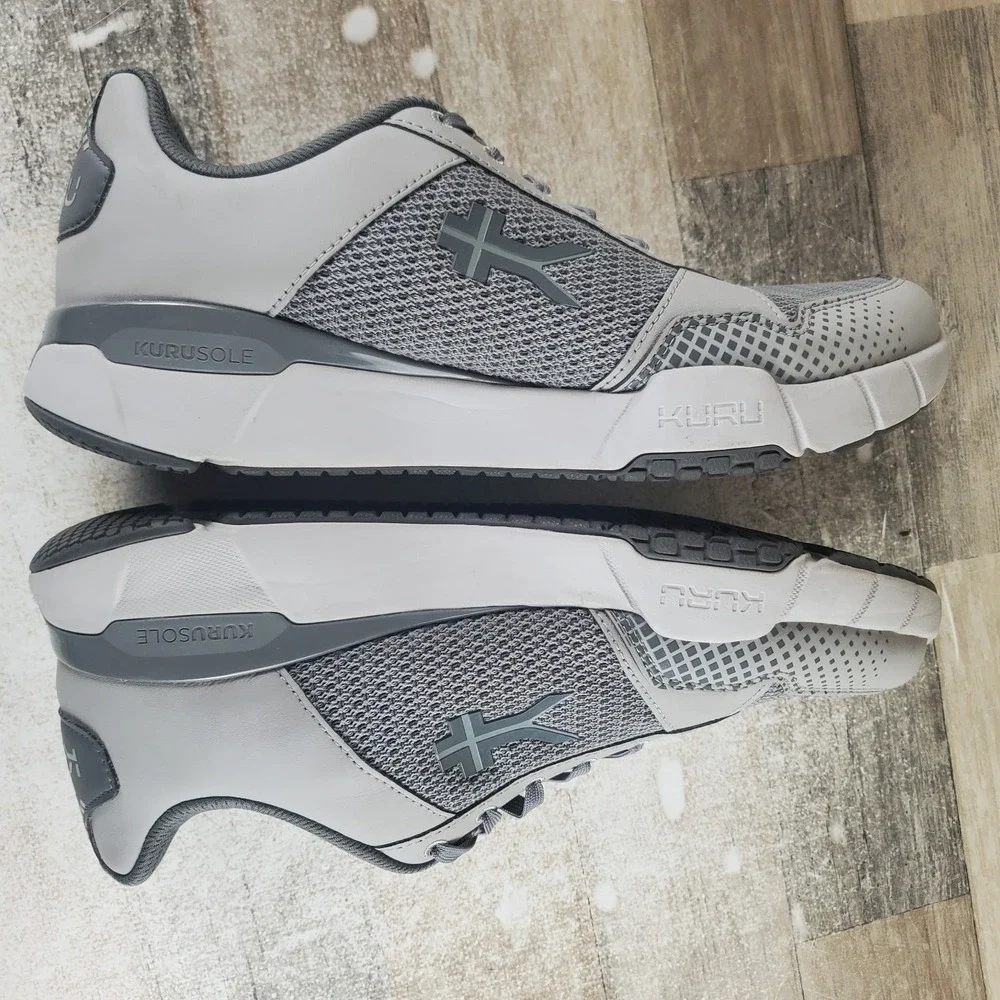 KURU Quantum 2.0 Mens Shoes Sz 11.5 W Running Storm Gray Mesh Lace Up Sneakers